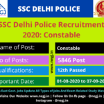 SSC Delhi Police Recruitment 2020